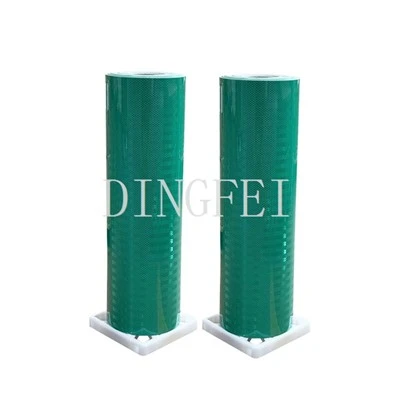 DINGFEI Zielona folia odblaskowa w stylu retro